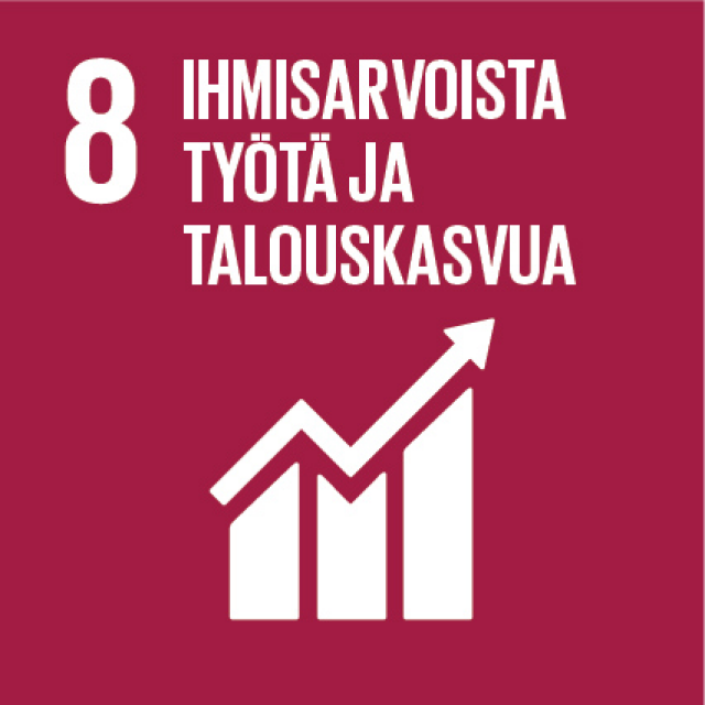 SDG 8: Ihmisarvoista työtä ja talouskasvua 