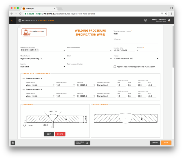 Welding Procedures Weldeye